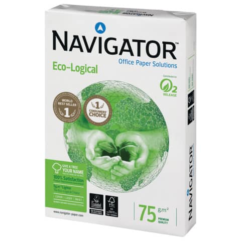 Carta per fotocopie A4 Navigator Ecological 75 g/m² Risma da 500 fogli - NEC0750136